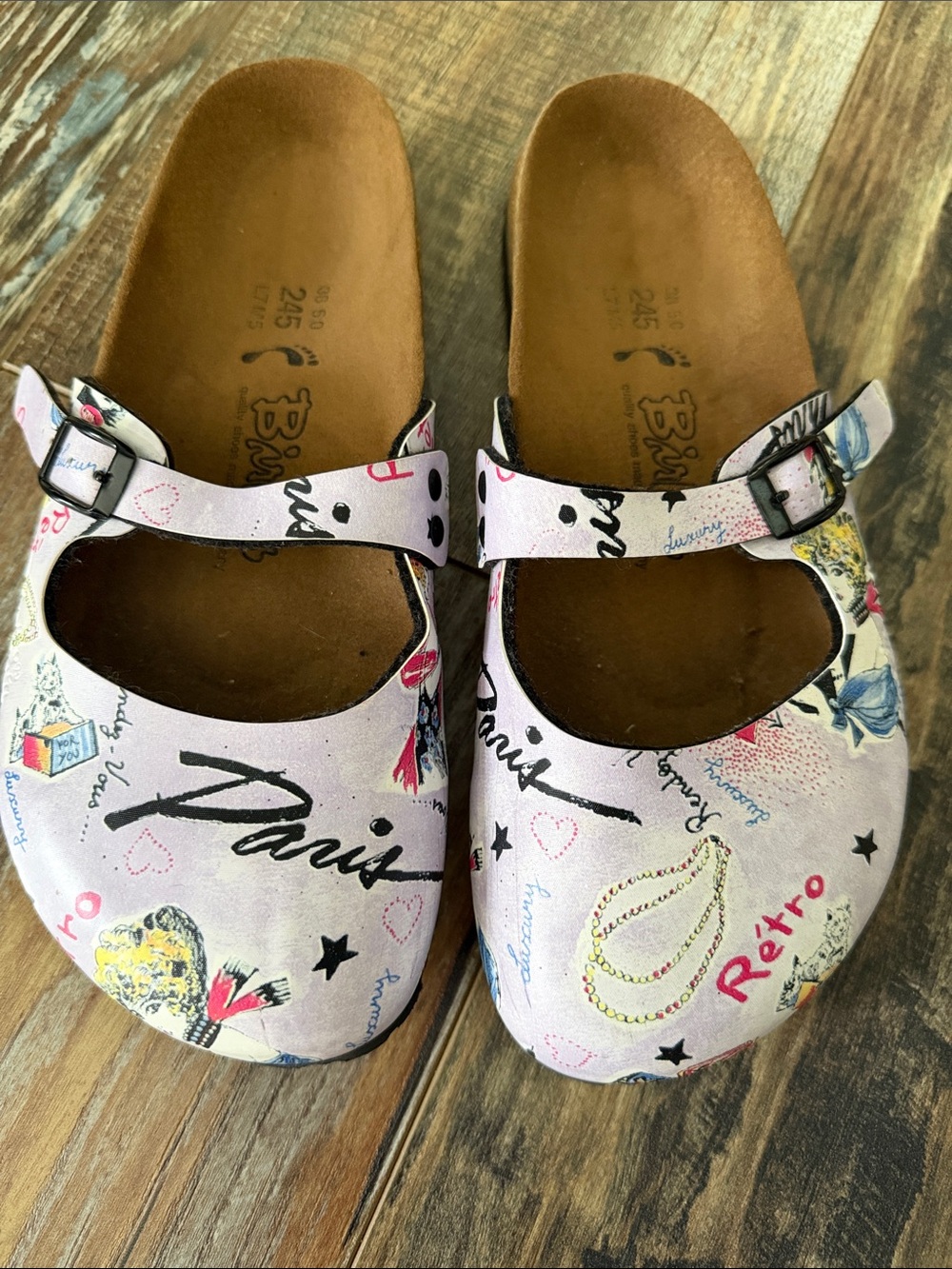 Birkenstock Birki’s Retro Paris Mary Jane Clogs Size 38 Barely Worn